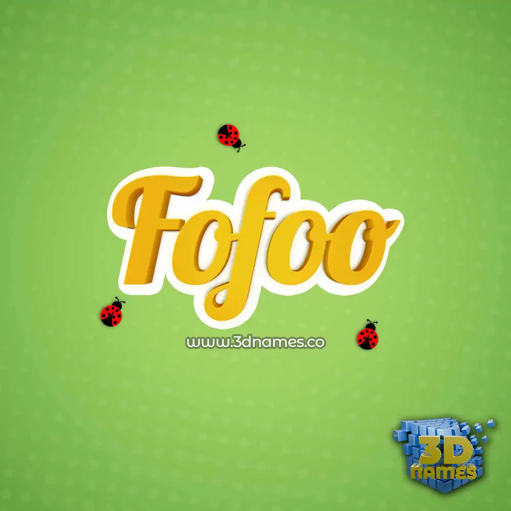 fofoo in Ladybugs style - 3D name wallpaper