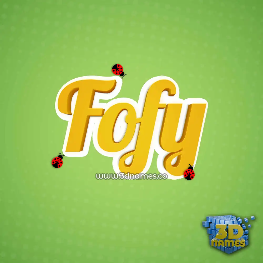 fofy in Ladybugs style - 3D name wallpaper