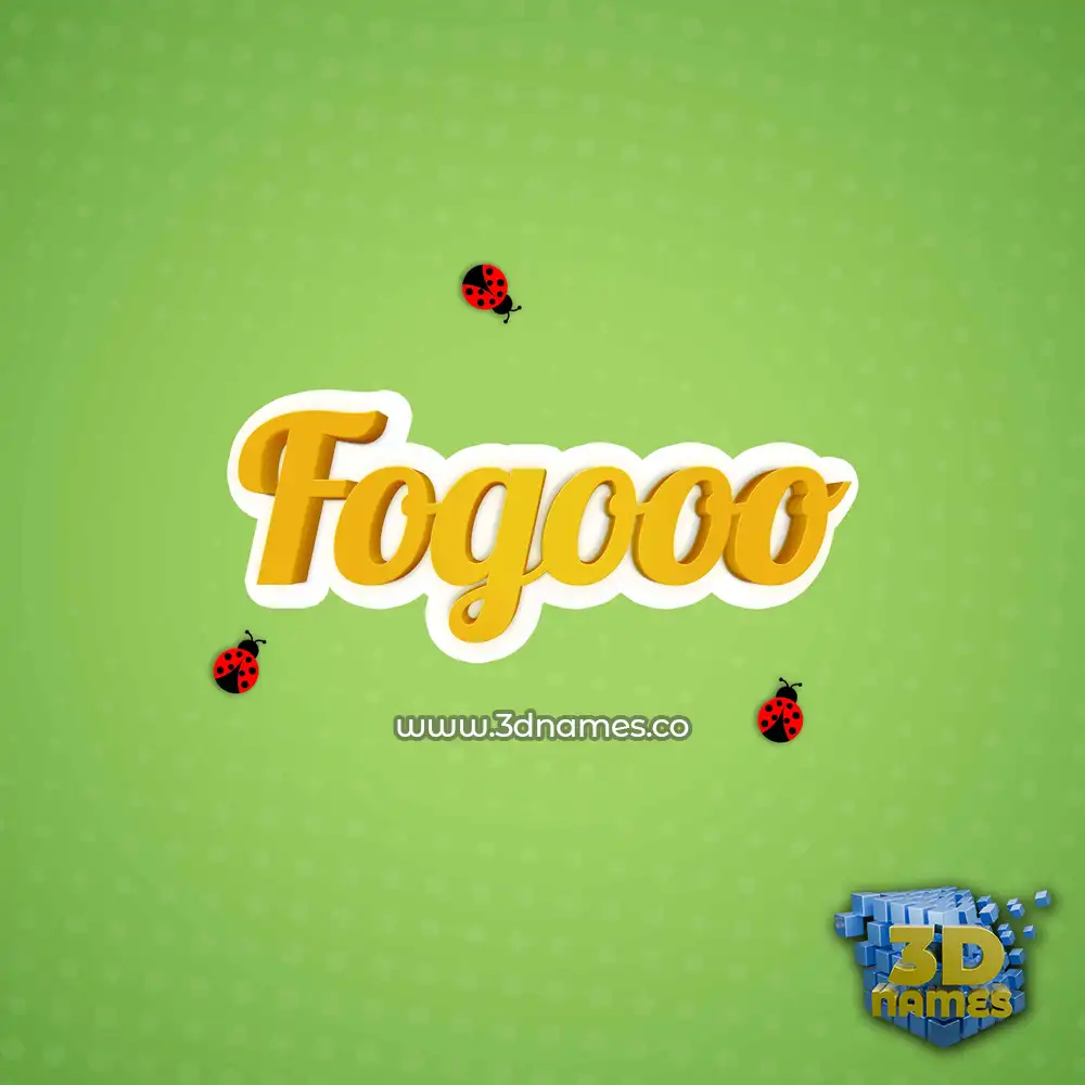 fogooo in Ladybugs style - 3D name wallpaper