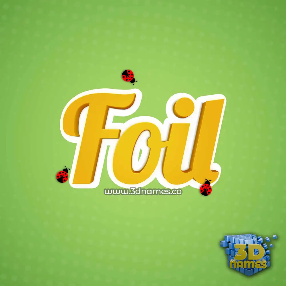 foil in Ladybugs style - 3D name wallpaper