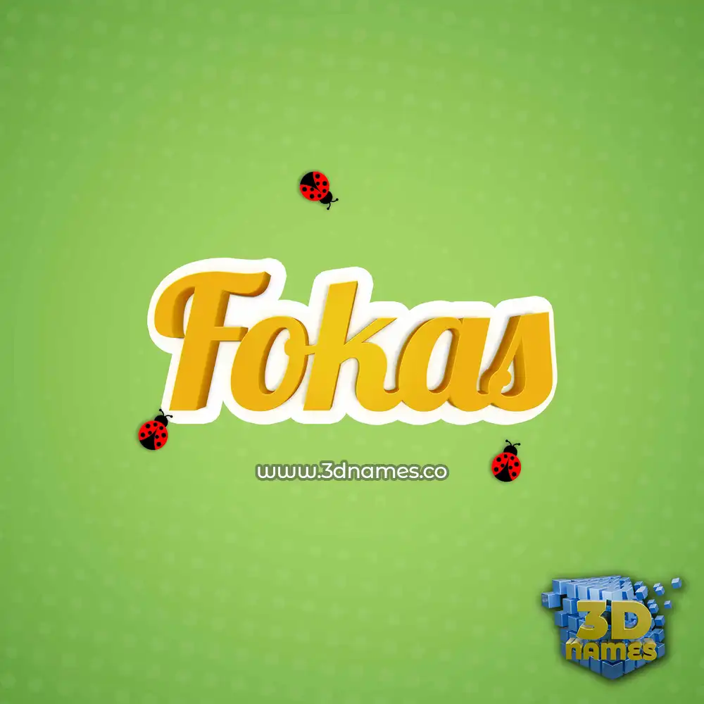 fokas in Ladybugs style - 3D name wallpaper