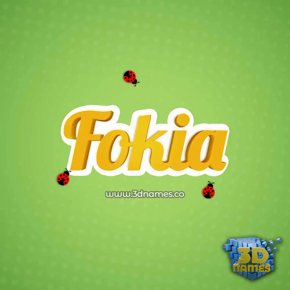 fokia in Ladybugs style - 3D name wallpaper