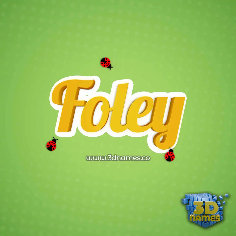 foley in Ladybugs style - 3D name wallpaper