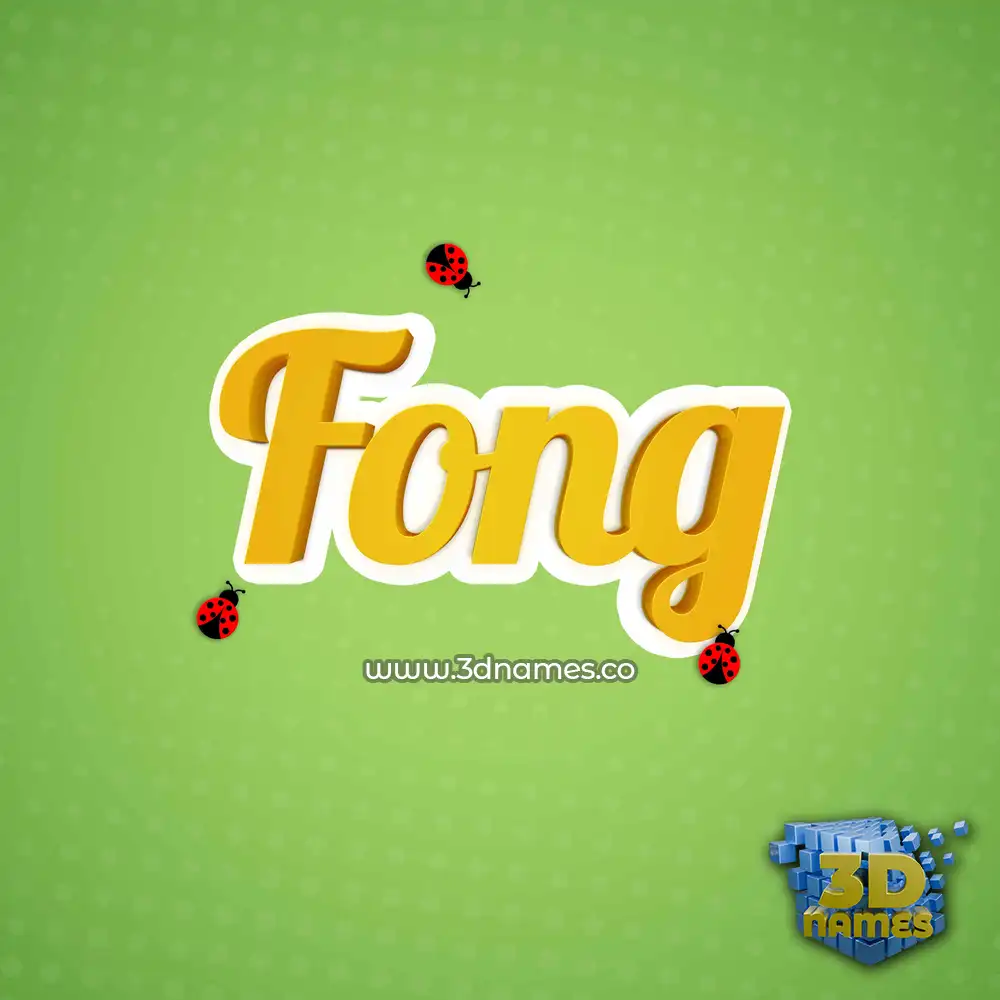fong in Ladybugs style - 3D name wallpaper