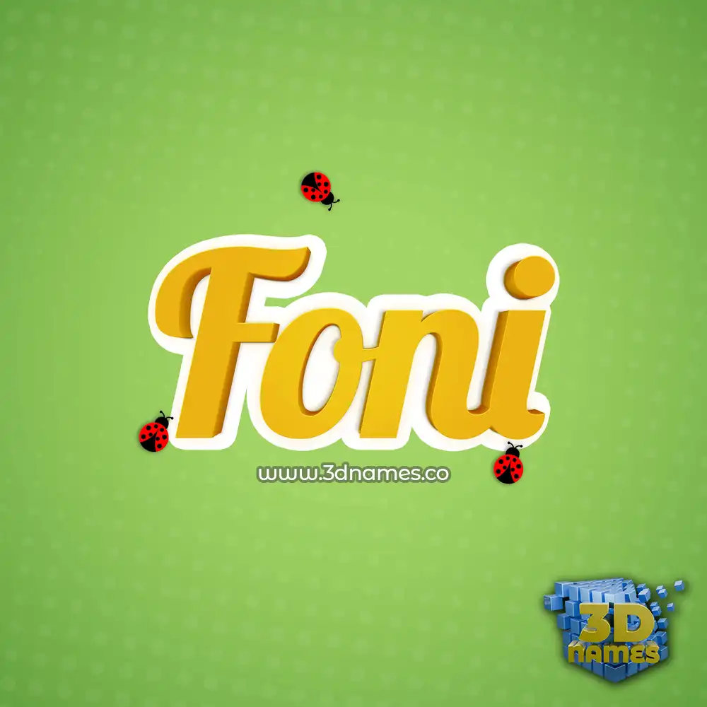 foni in Ladybugs style - 3D name wallpaper