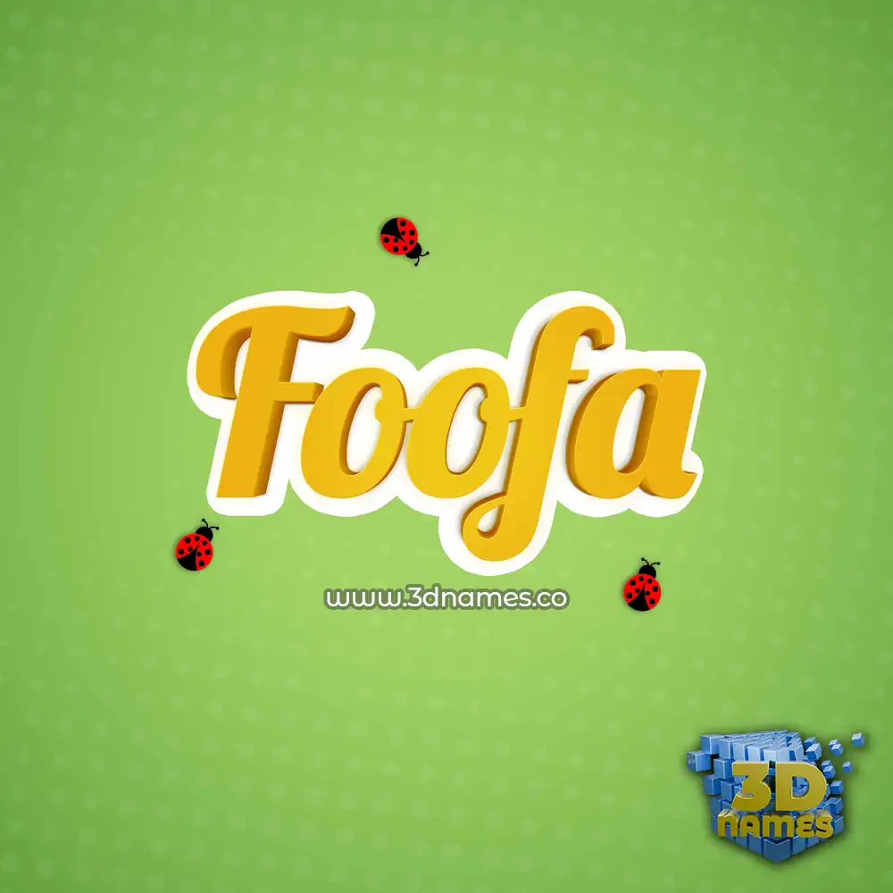 foofa in Ladybugs style - 3D name wallpaper