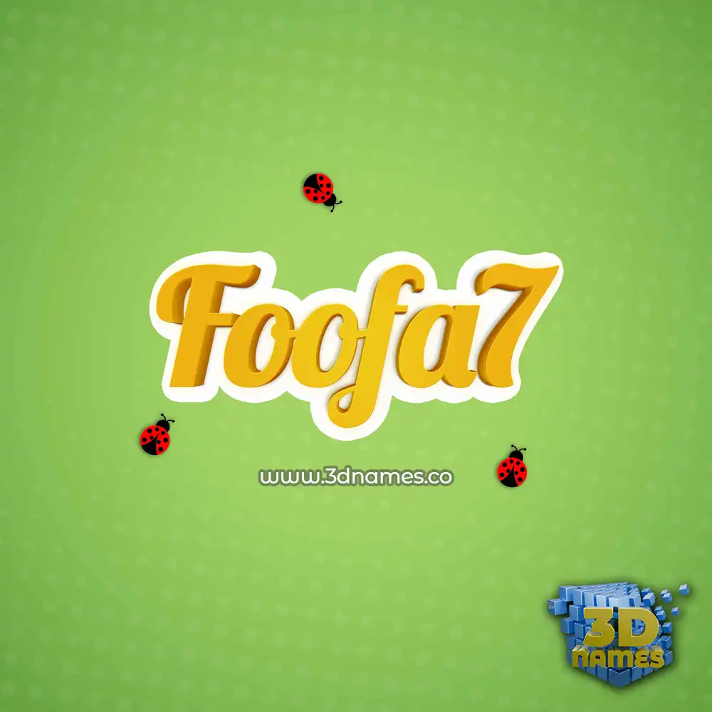 foofa7 in Ladybugs style - 3D name wallpaper
