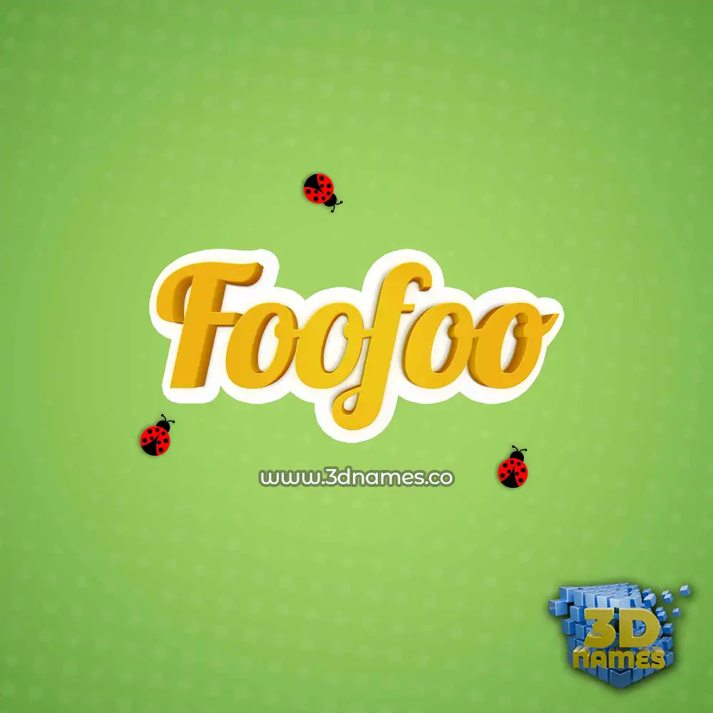 foofoo in Ladybugs style - 3D name wallpaper