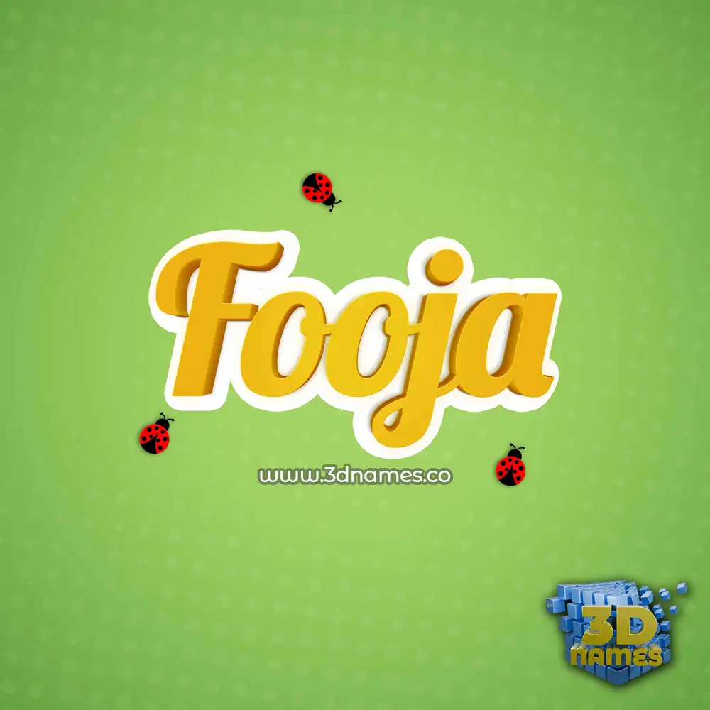 fooja in Ladybugs style - 3D name wallpaper