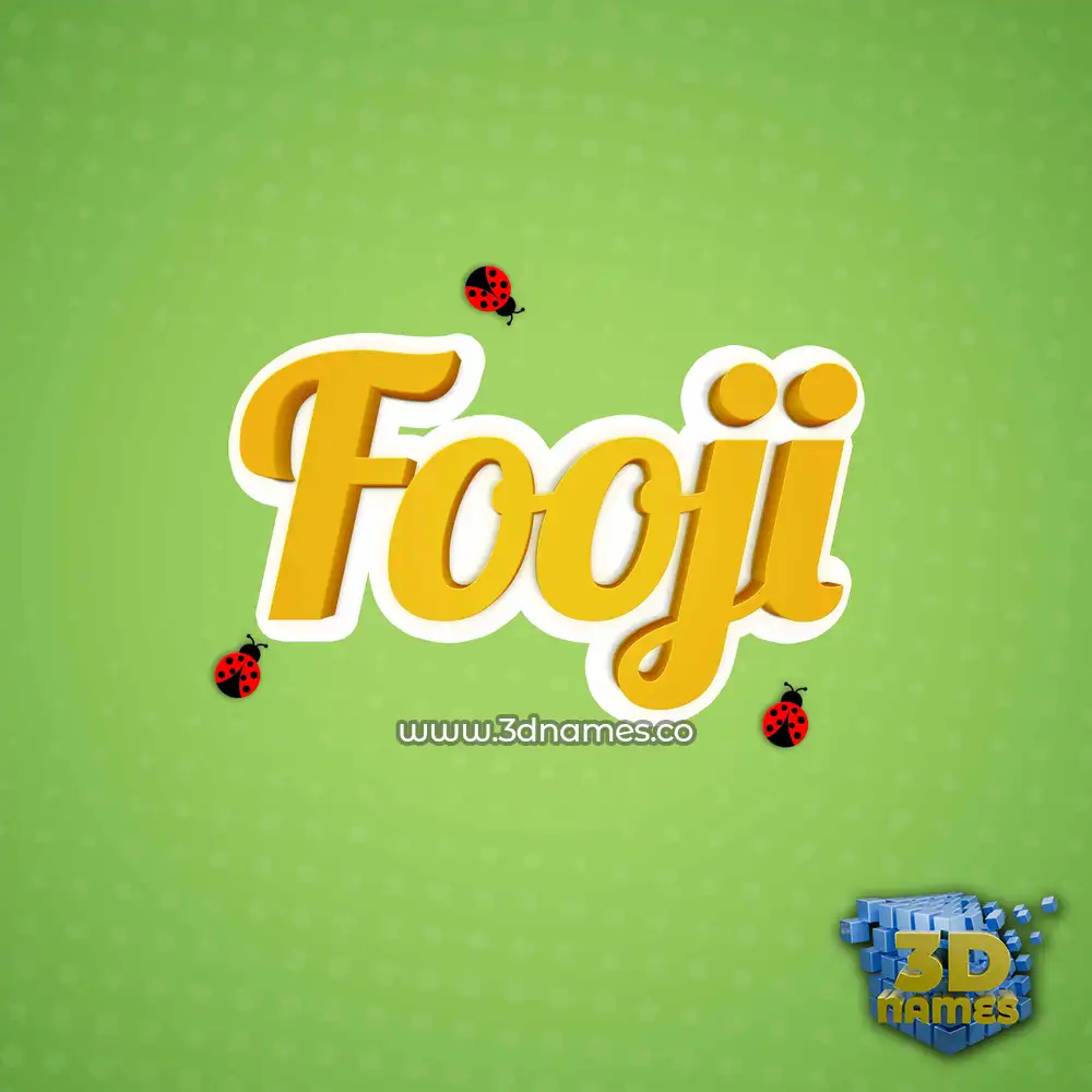fooji in Ladybugs style - 3D name wallpaper