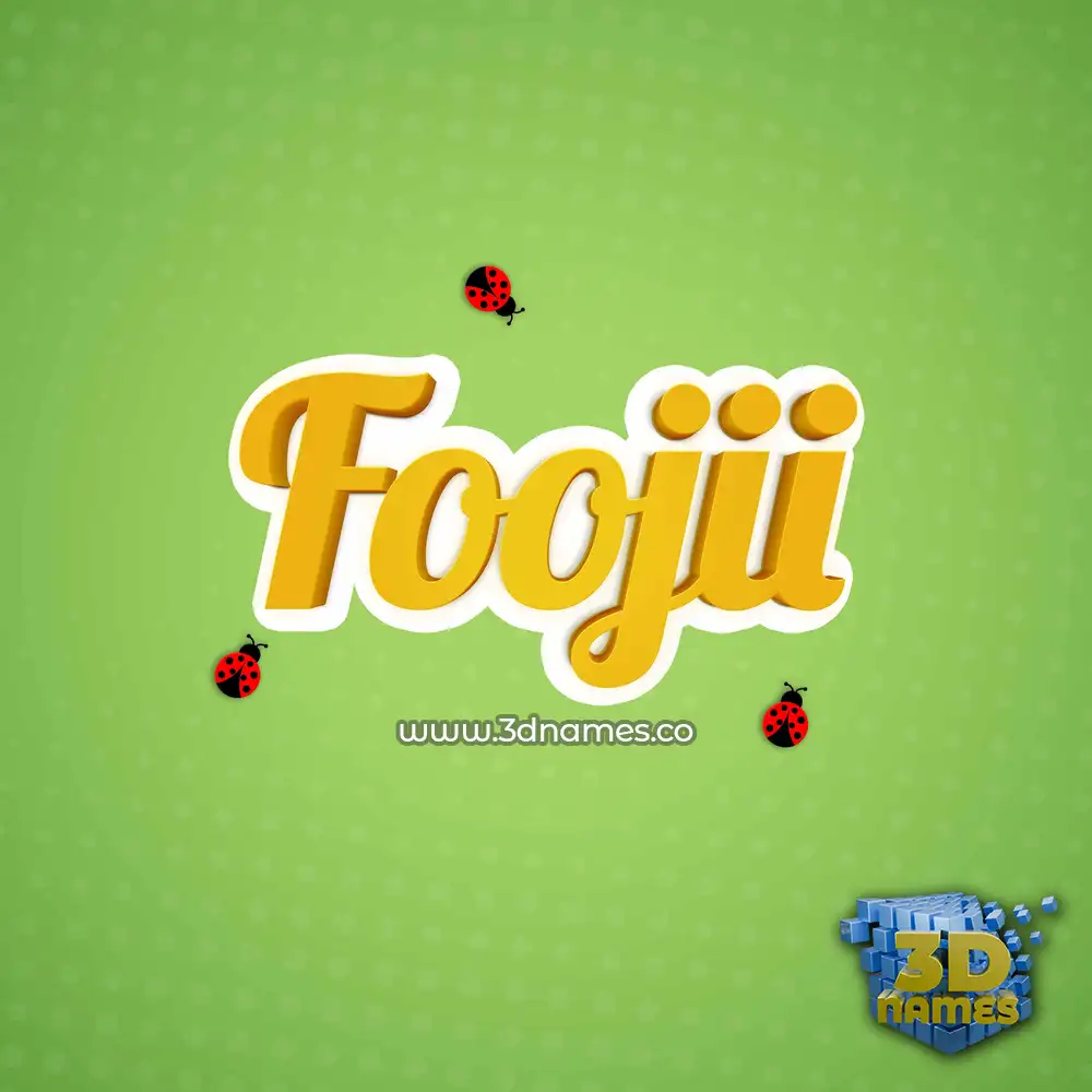 foojii in Ladybugs style - 3D name wallpaper