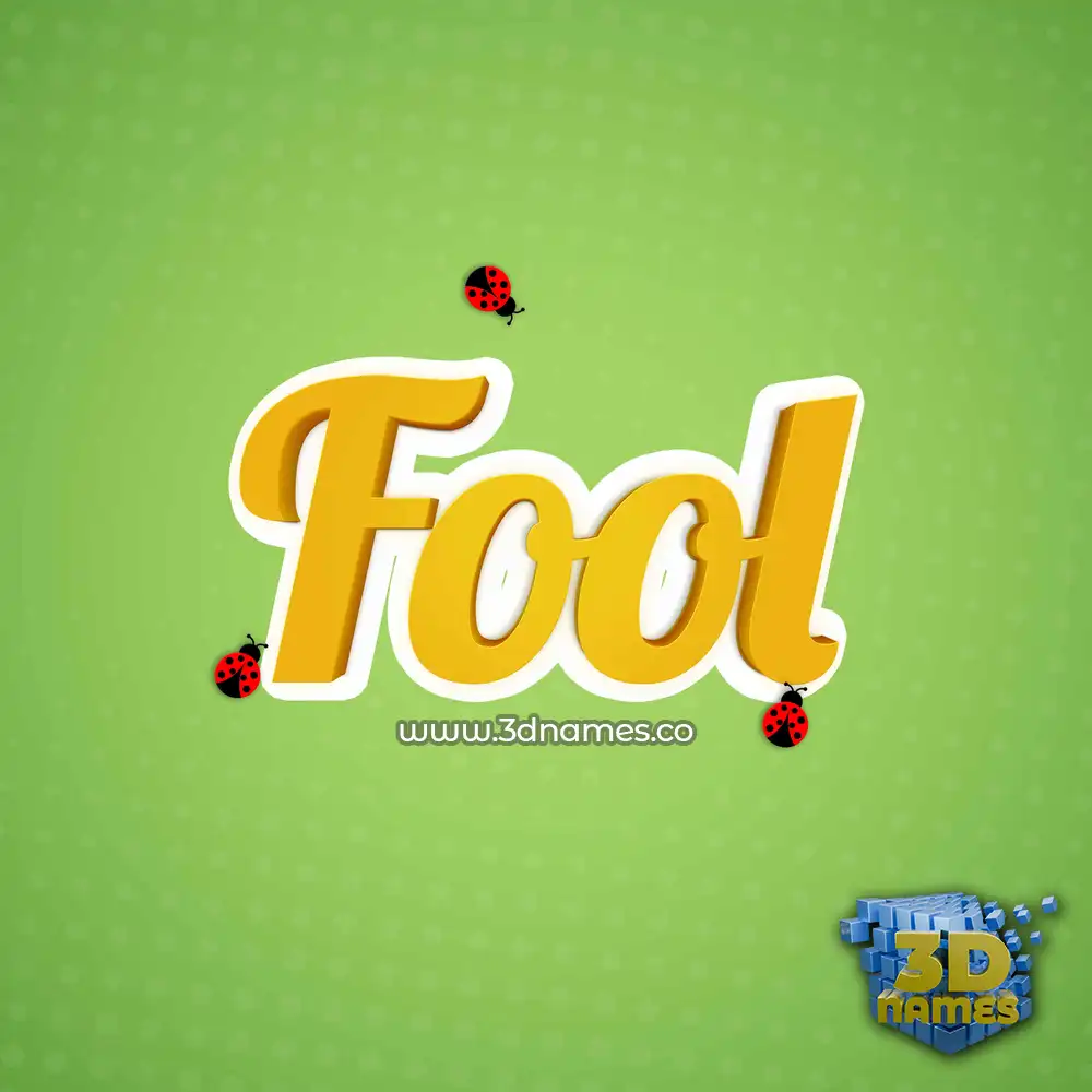 fool in Ladybugs style - 3D name wallpaper