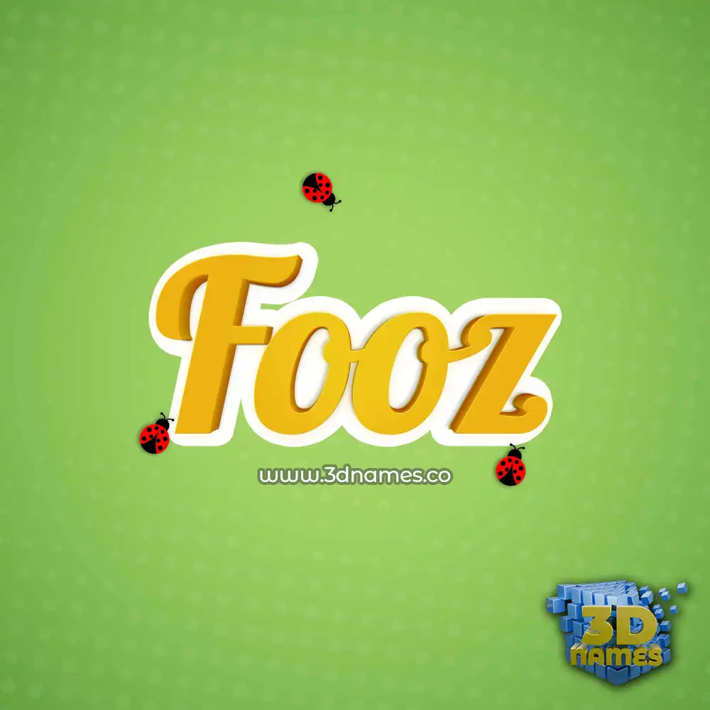 fooz in Ladybugs style - 3D name wallpaper