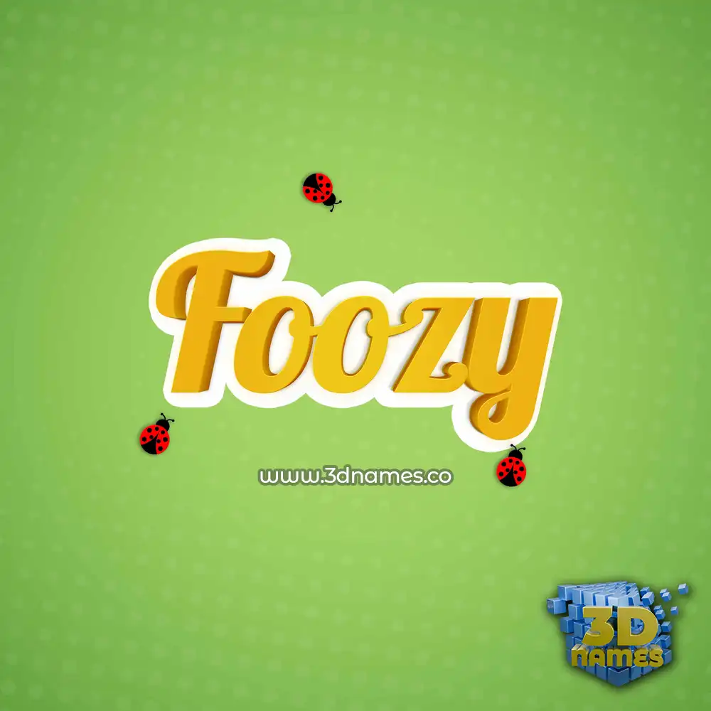 foozy in Ladybugs style - 3D name wallpaper