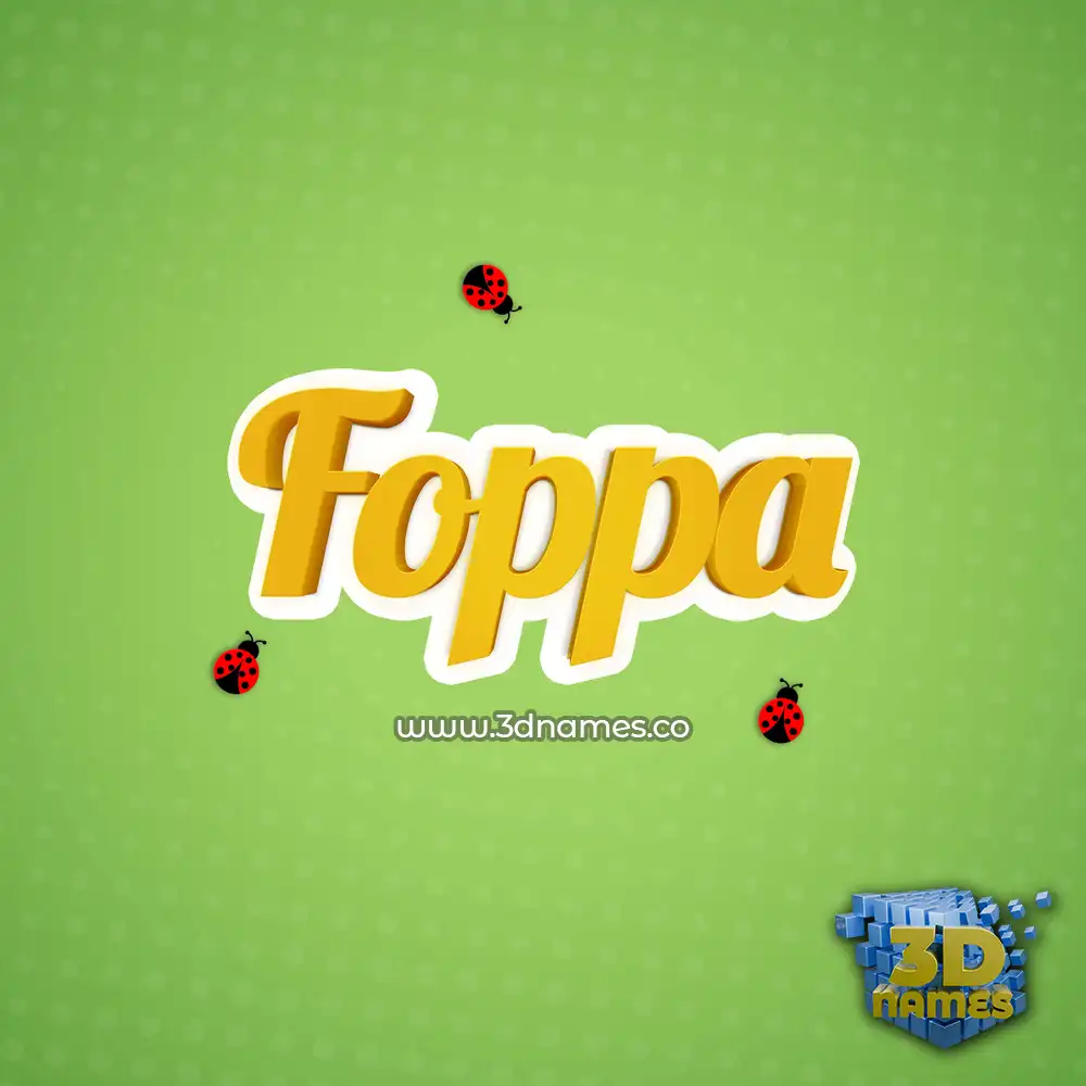foppa in Ladybugs style - 3D name wallpaper