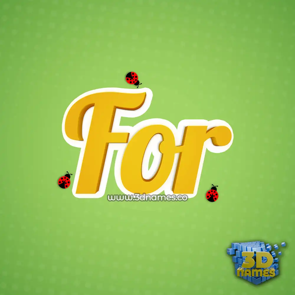 for in Ladybugs style - 3D name wallpaper