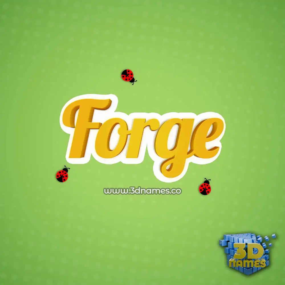 forge in Ladybugs style - 3D name wallpaper