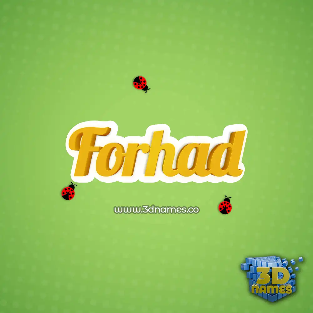 forhad in Ladybugs style - 3D name wallpaper