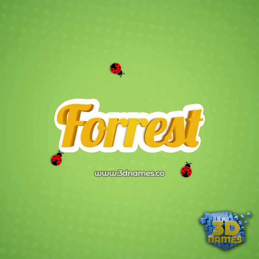 forrest in Ladybugs style - 3D name wallpaper