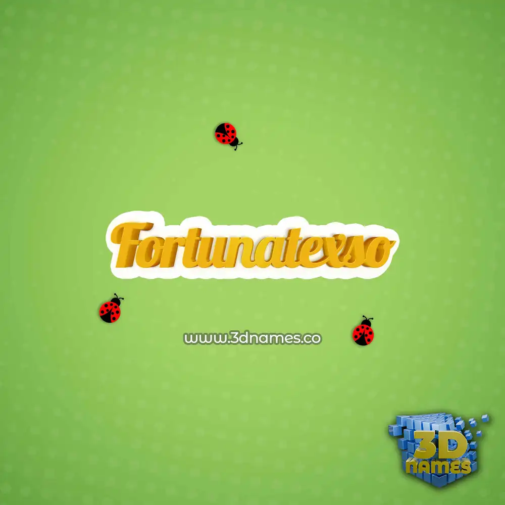 fortunatexso in Ladybugs style - 3D name wallpaper