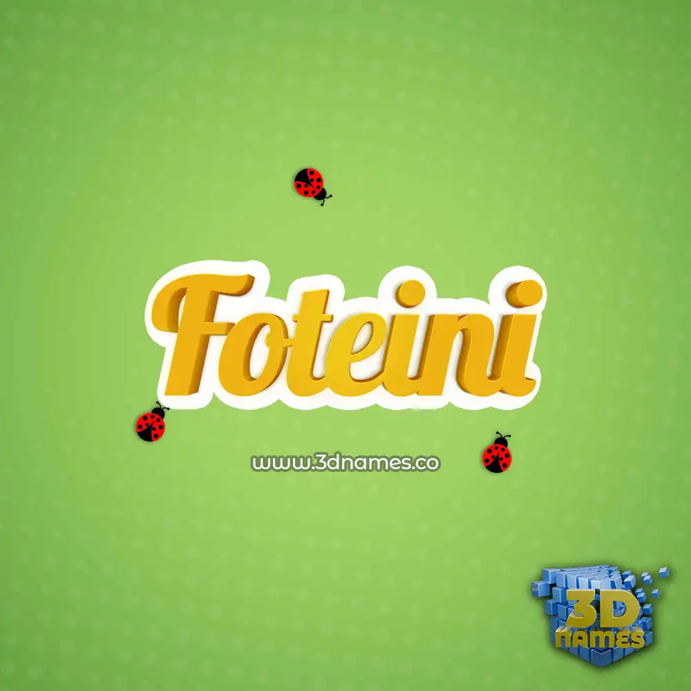 foteini in Ladybugs style - 3D name wallpaper