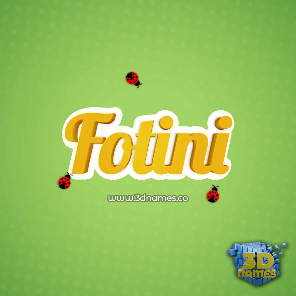 fotini in Ladybugs style - 3D name wallpaper