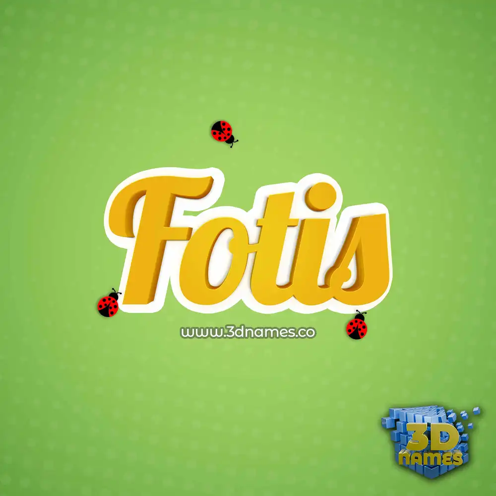 fotis in Ladybugs style - 3D name wallpaper
