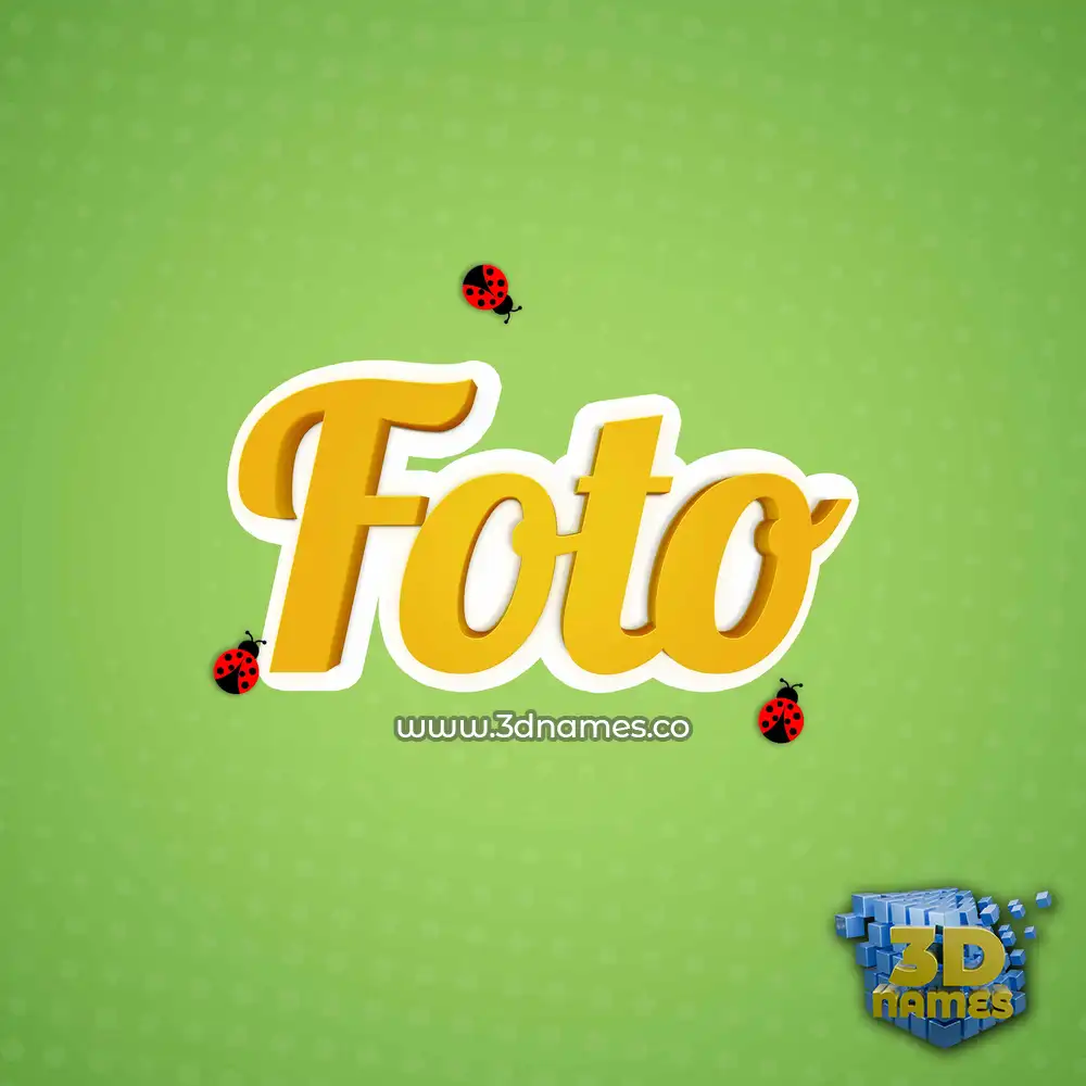 foto in Ladybugs style - 3D name wallpaper