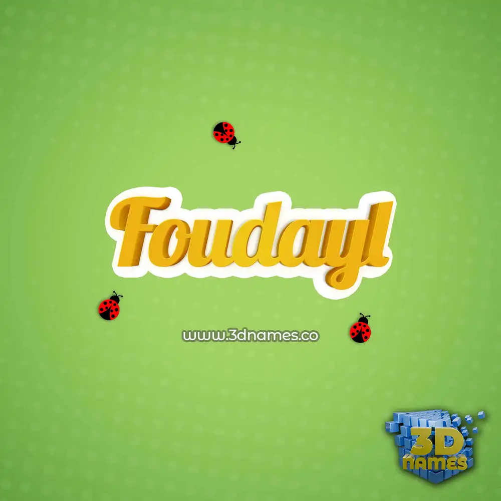 foudayl in Ladybugs style - 3D name wallpaper
