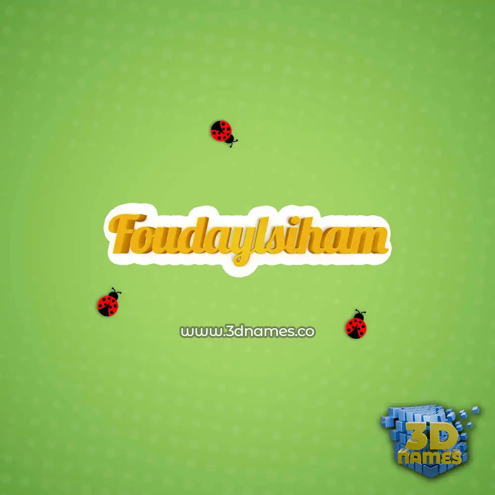 foudaylsiham in Ladybugs style - 3D name wallpaper