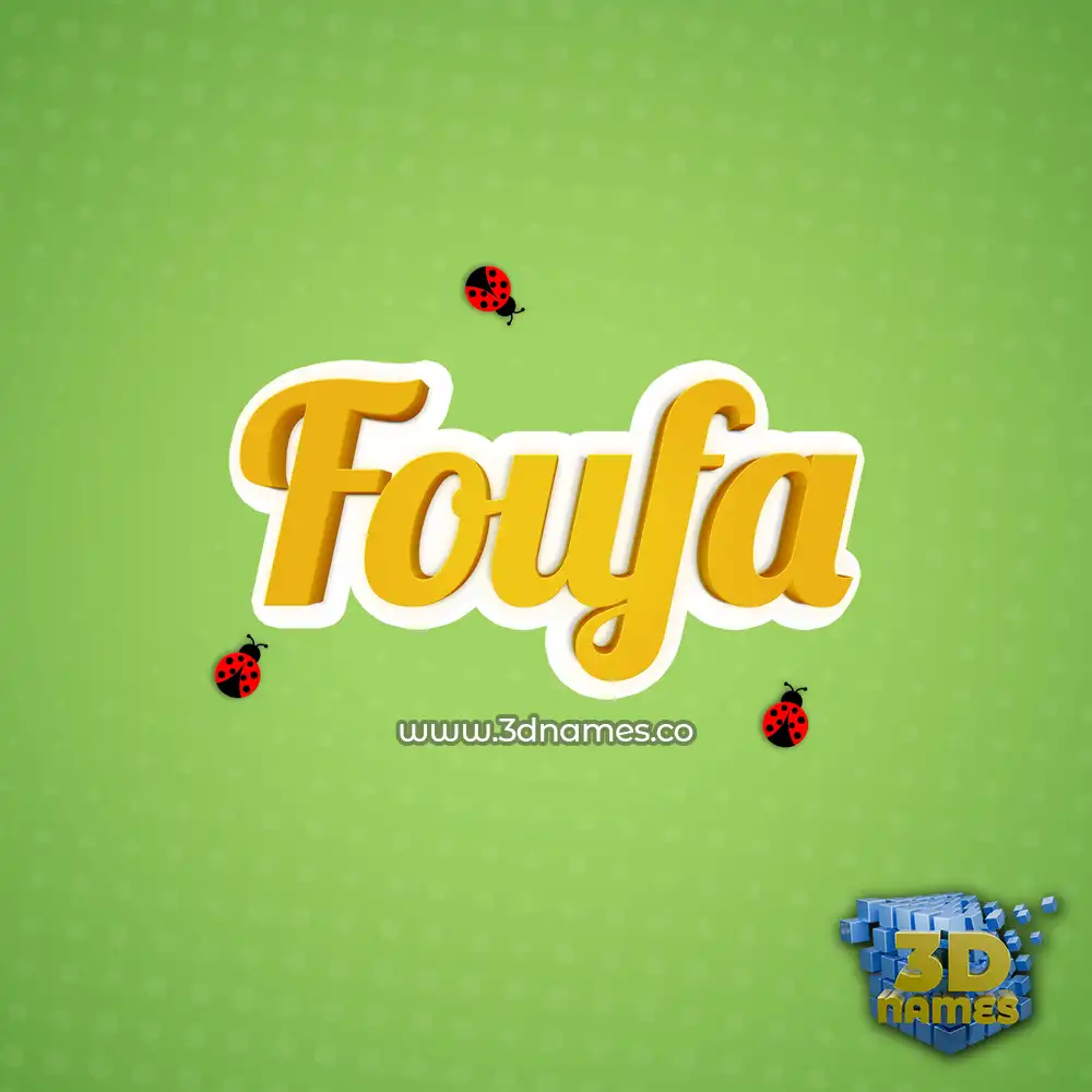 foufa in Ladybugs style - 3D name wallpaper
