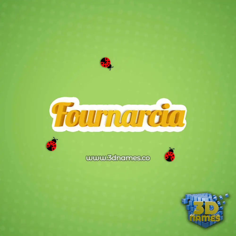 fournarcia in Ladybugs style - 3D name wallpaper