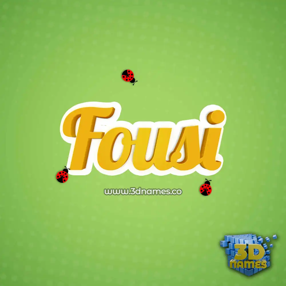 fousi in Ladybugs style - 3D name wallpaper