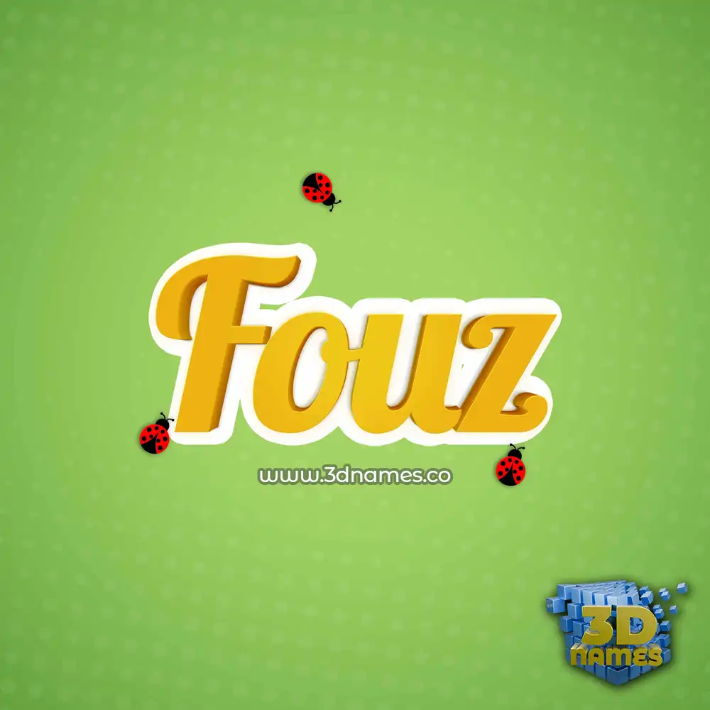 fouz in Ladybugs style - 3D name wallpaper