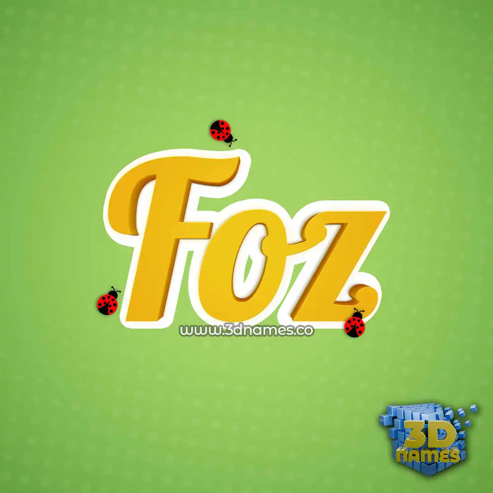 foz in Ladybugs style - 3D name wallpaper