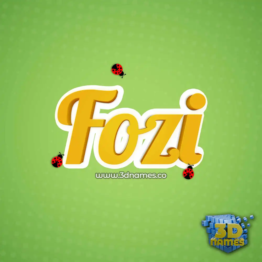 fozi in Ladybugs style - 3D name wallpaper