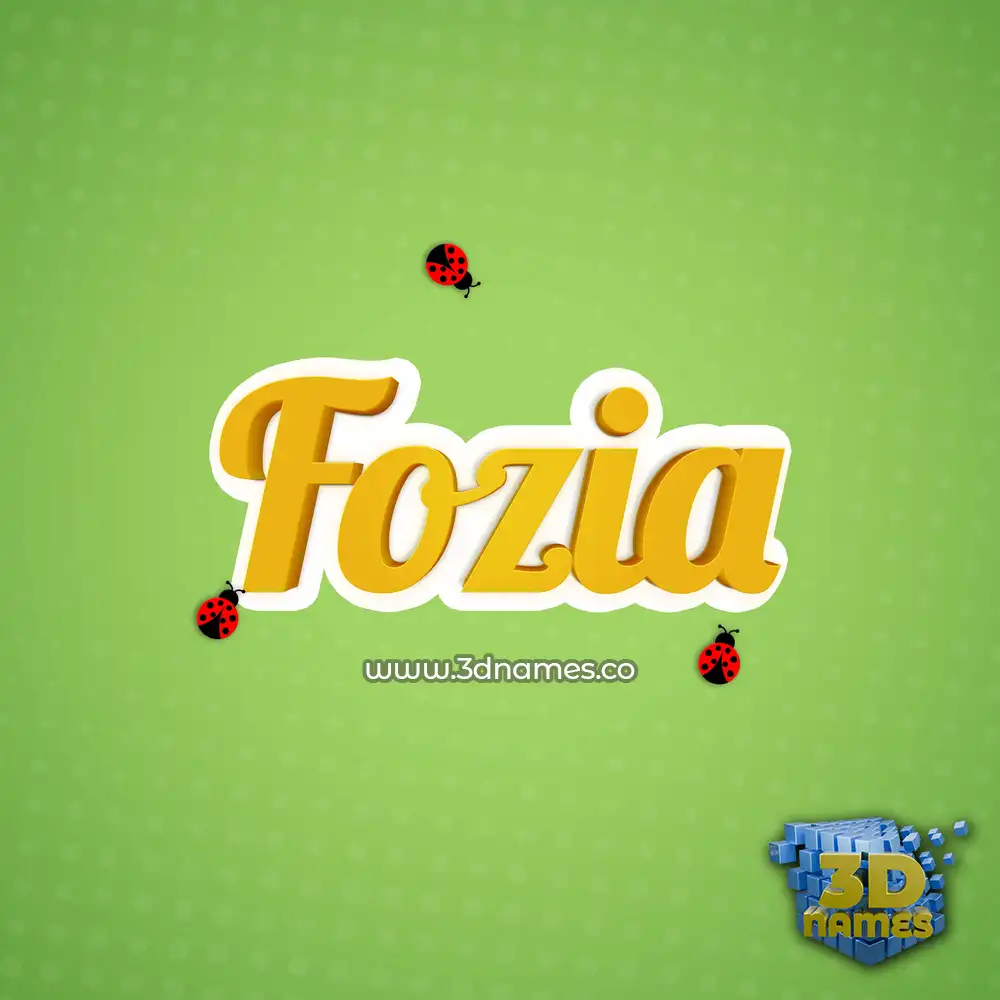 fozia in Ladybugs style - 3D name wallpaper