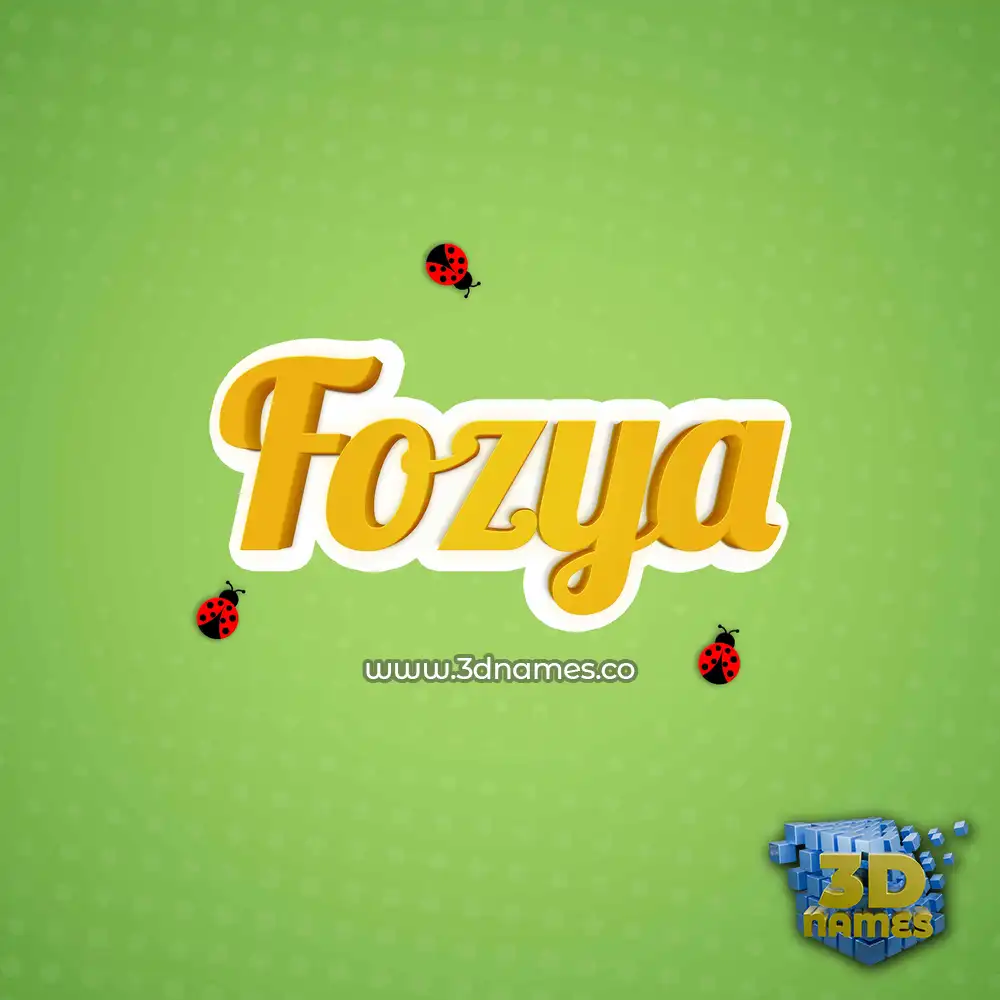 fozya in Ladybugs style - 3D name wallpaper
