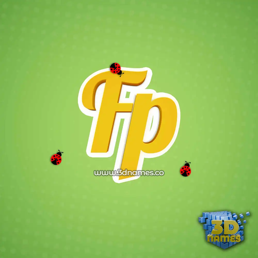 fp in Ladybugs style - 3D name wallpaper