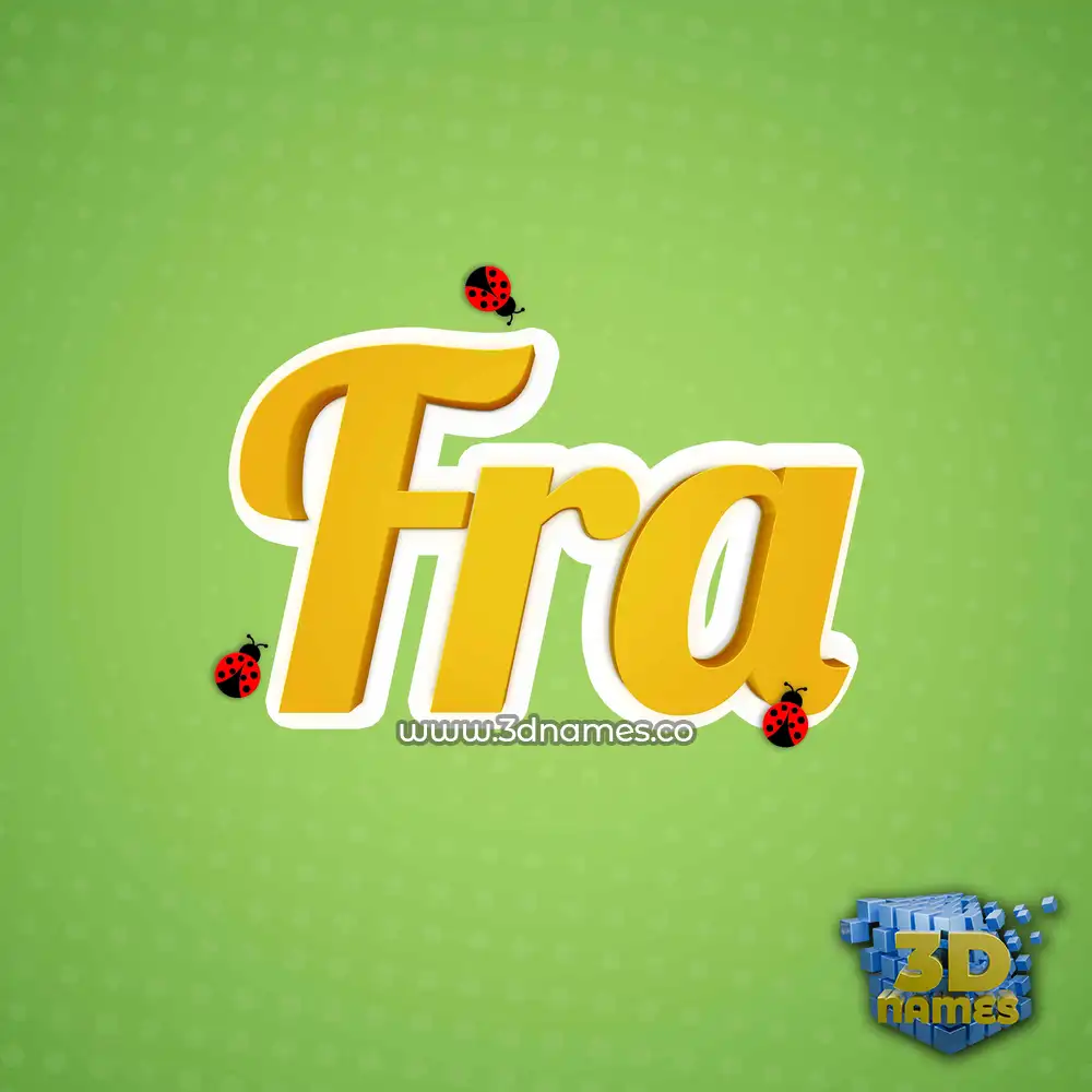 fra in Ladybugs style - 3D name wallpaper
