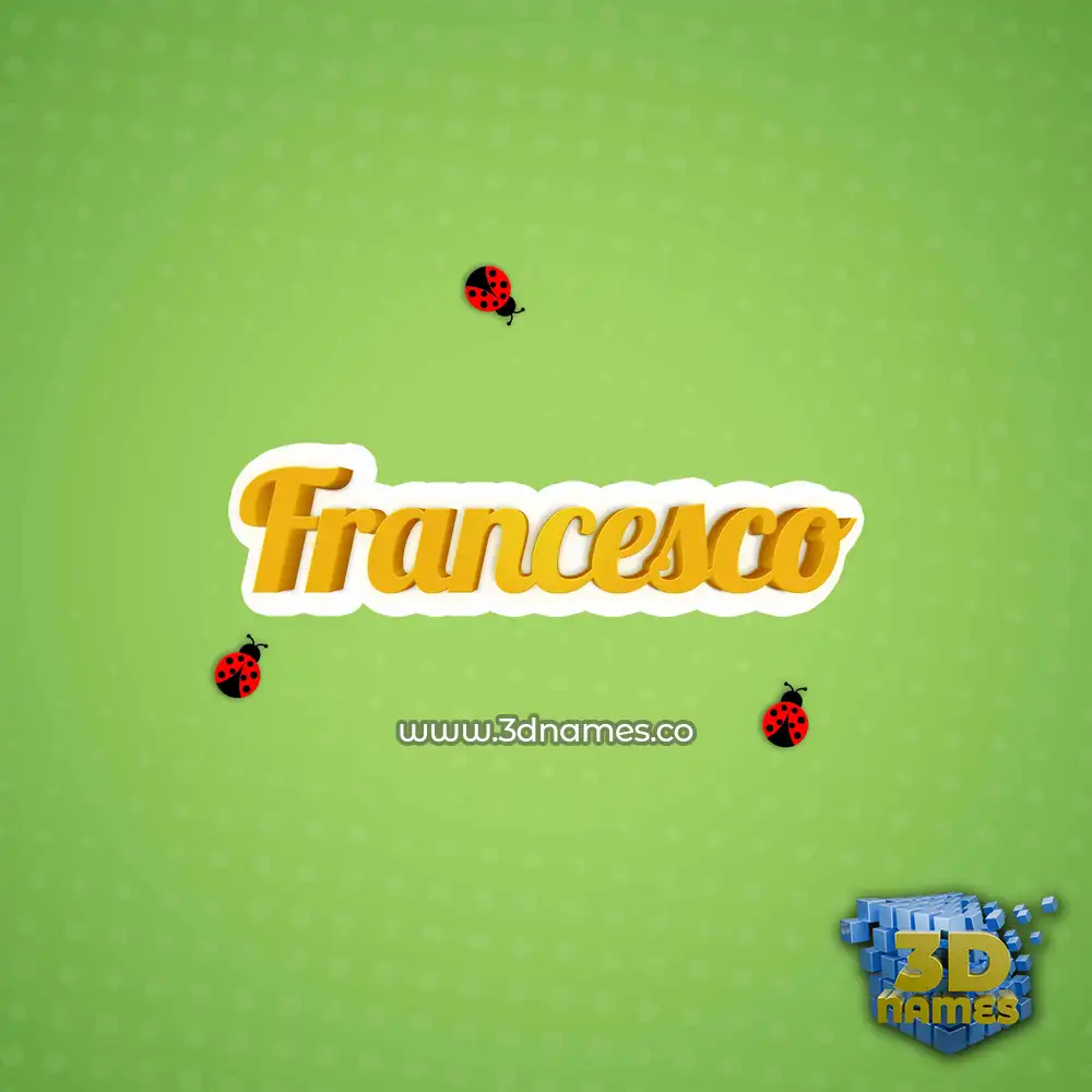 francesco in Ladybugs style - 3D name wallpaper