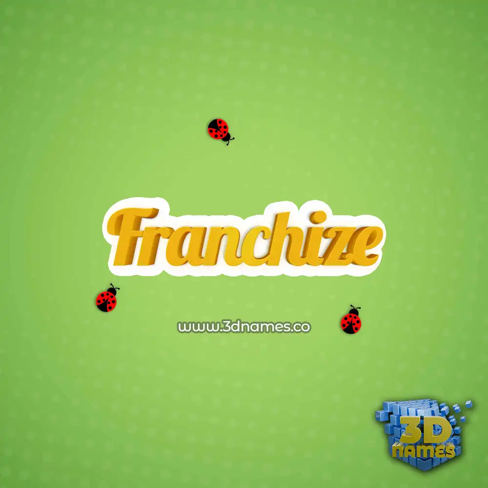 franchize in Ladybugs style - 3D name wallpaper