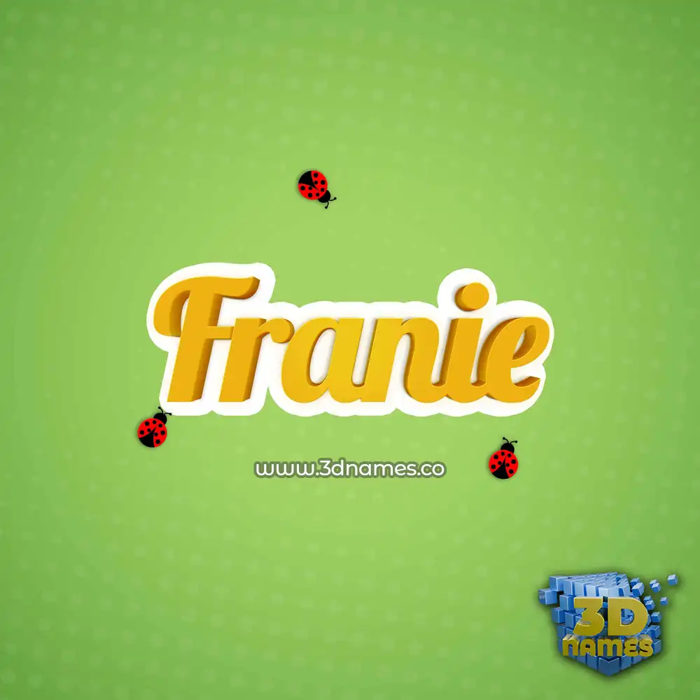 franie in Ladybugs style - 3D name wallpaper