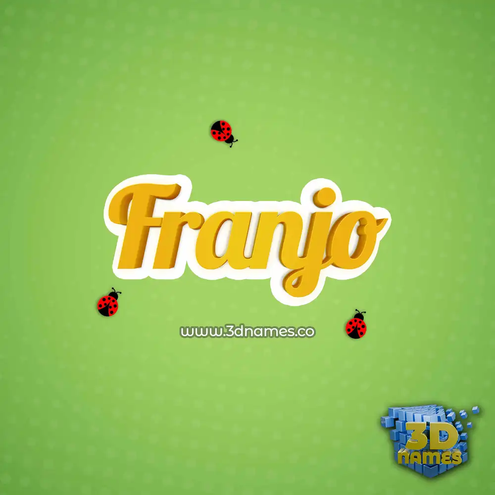 franjo in Ladybugs style - 3D name wallpaper