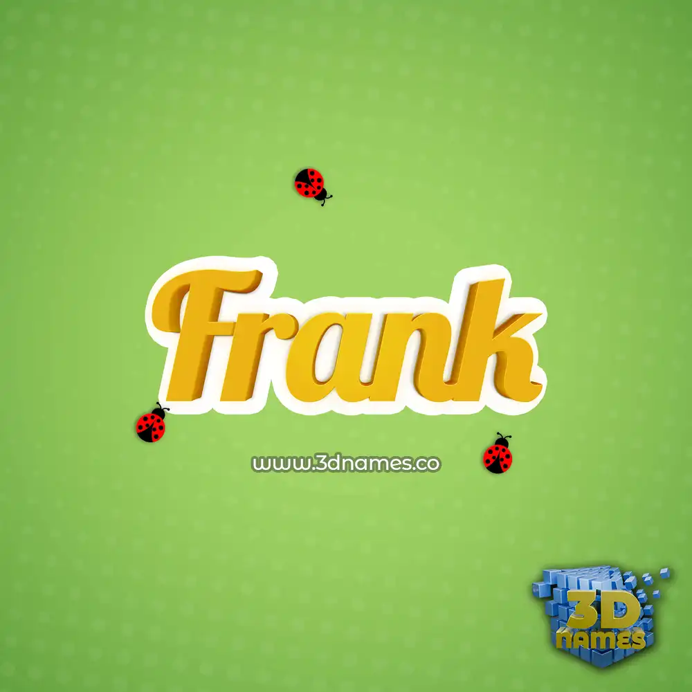 frank in Ladybugs style - 3D name wallpaper