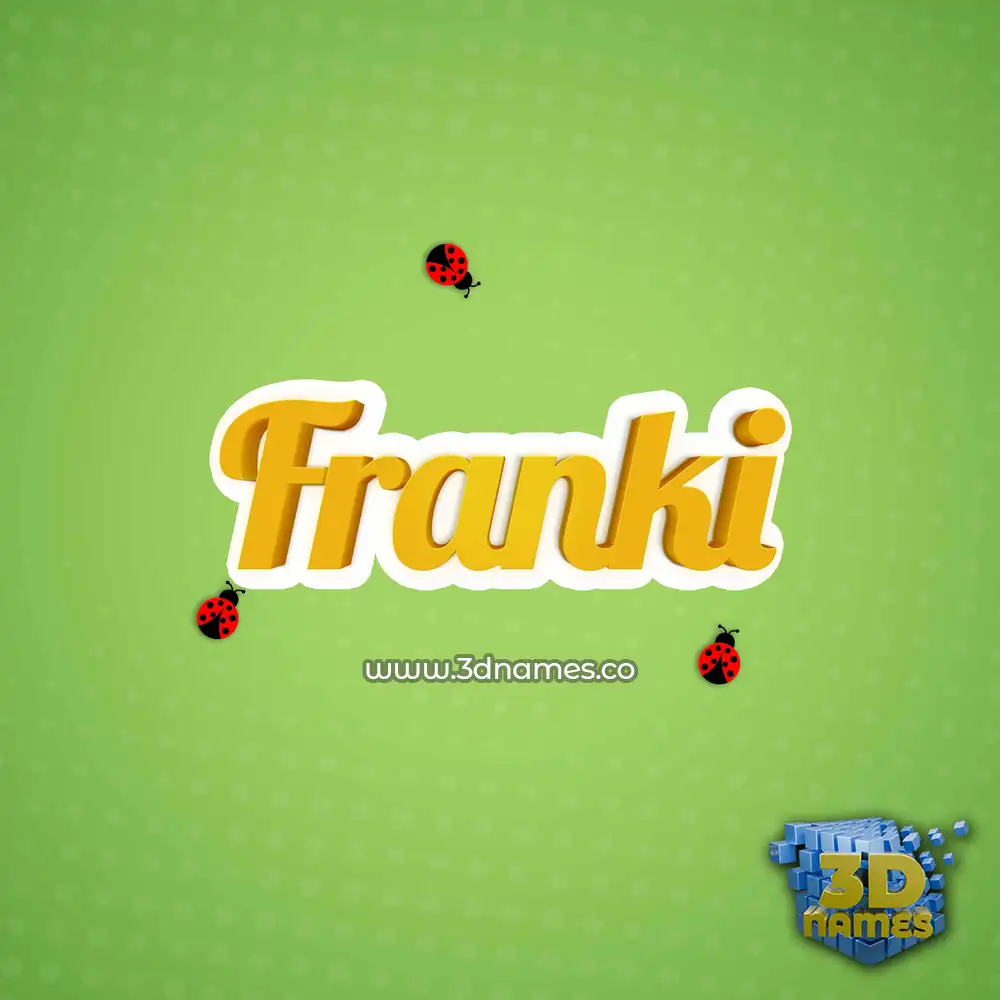 franki in Ladybugs style - 3D name wallpaper