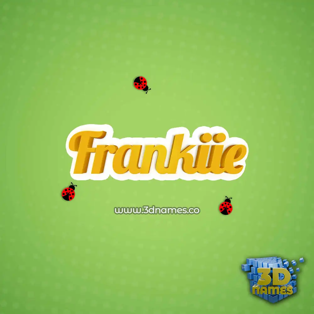 frankiie in Ladybugs style - 3D name wallpaper
