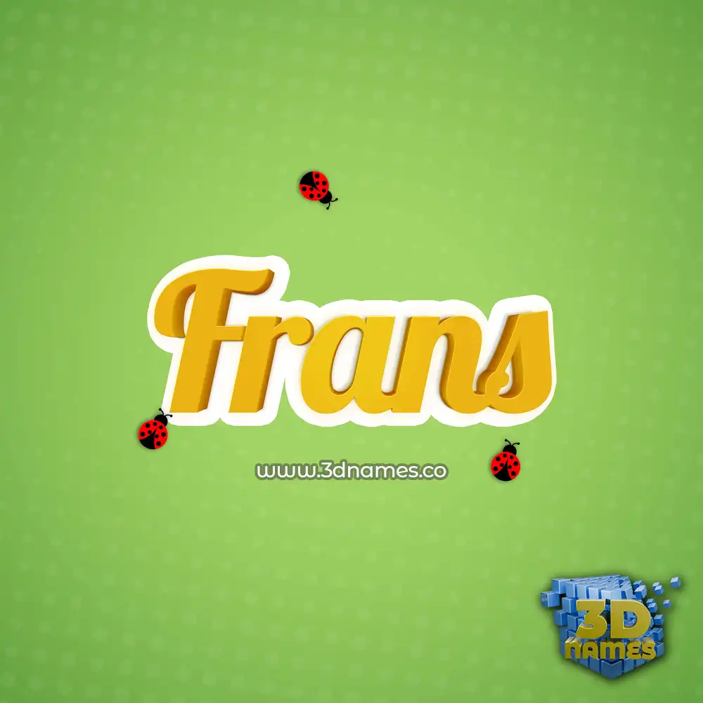 frans in Ladybugs style - 3D name wallpaper