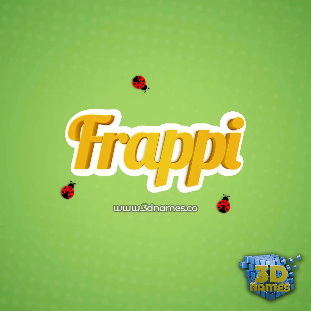 frappi in Ladybugs style - 3D name wallpaper