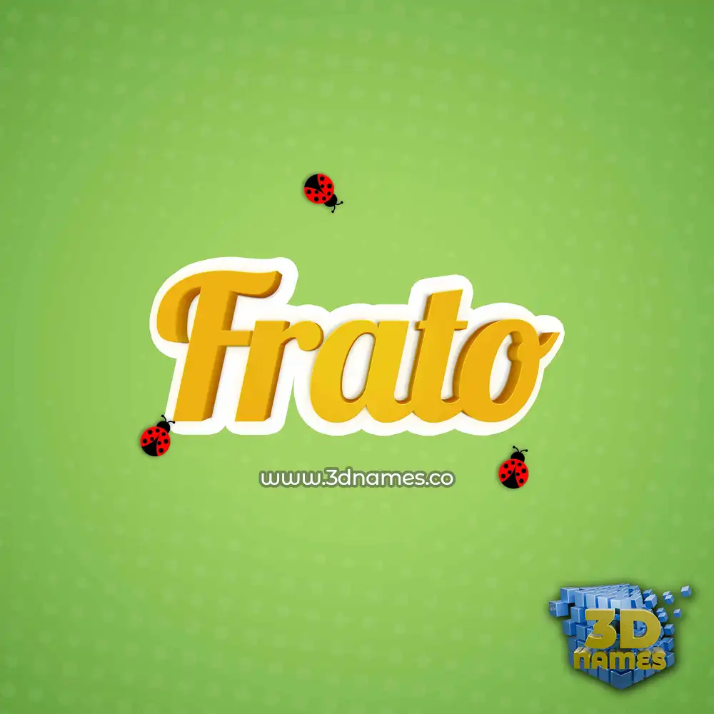 frato in Ladybugs style - 3D name wallpaper